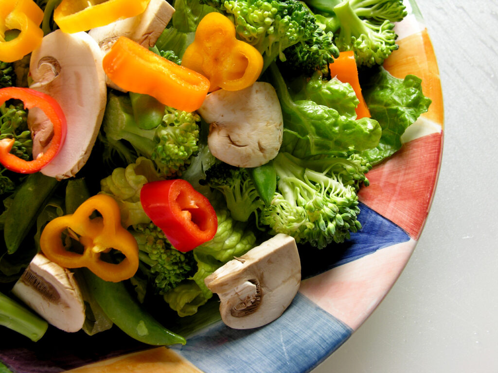 plate of vegetables for positive nutrition
