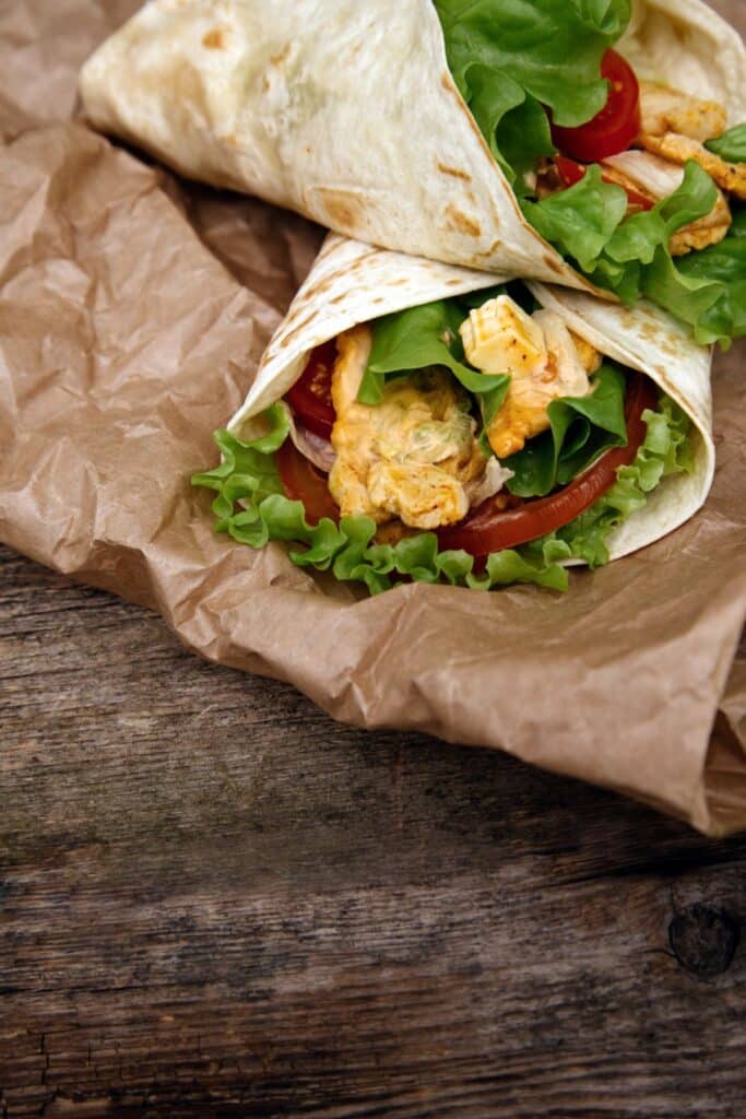 low fodmap chicken wrap