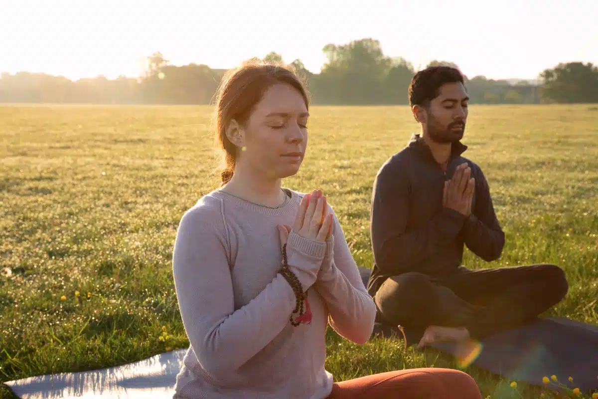 people practicing mindfullness for health