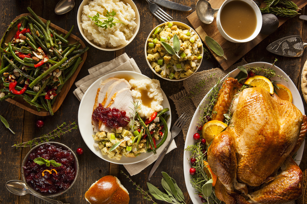 thanksgiving dinner with vegetarian options