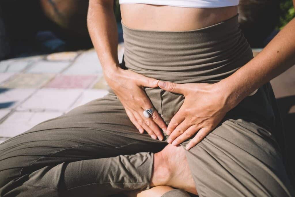 Woman in Lotus Pose Meditating Outdoors