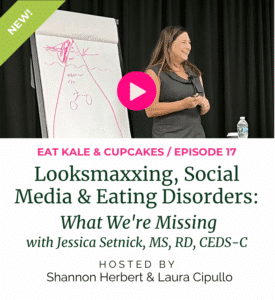 Eat Kale & Cupcakes Podcast title card for episode 17: Looksmaxxing, Social Media & Eating Disorders (Part 2)
